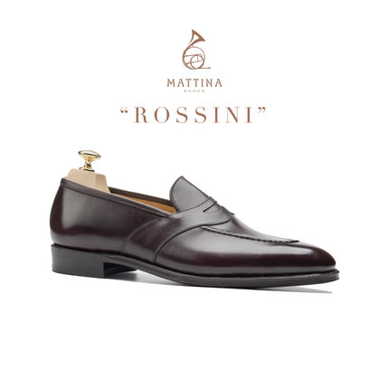 MATTINA Rossini英伦高级质感固特异手工正装男士皮鞋马鞍乐福鞋