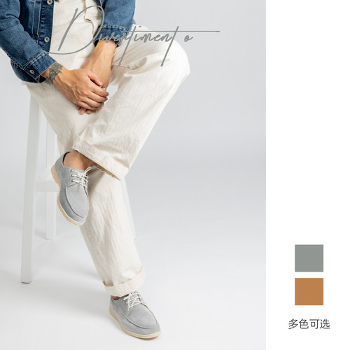 Mattina平跟船鞋休闲真皮软底