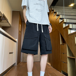 特批 暗纹工装裤  25夏装新款立体工装透气大码五分裤KX9918 P26图片
