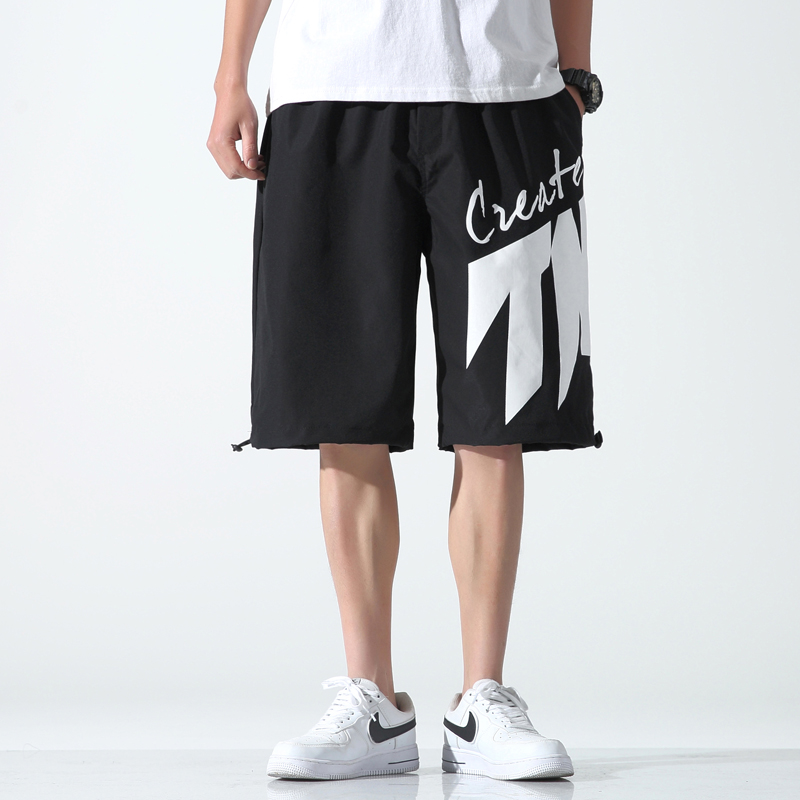 Shadowless wall summer new original printing loose five point shorts for men