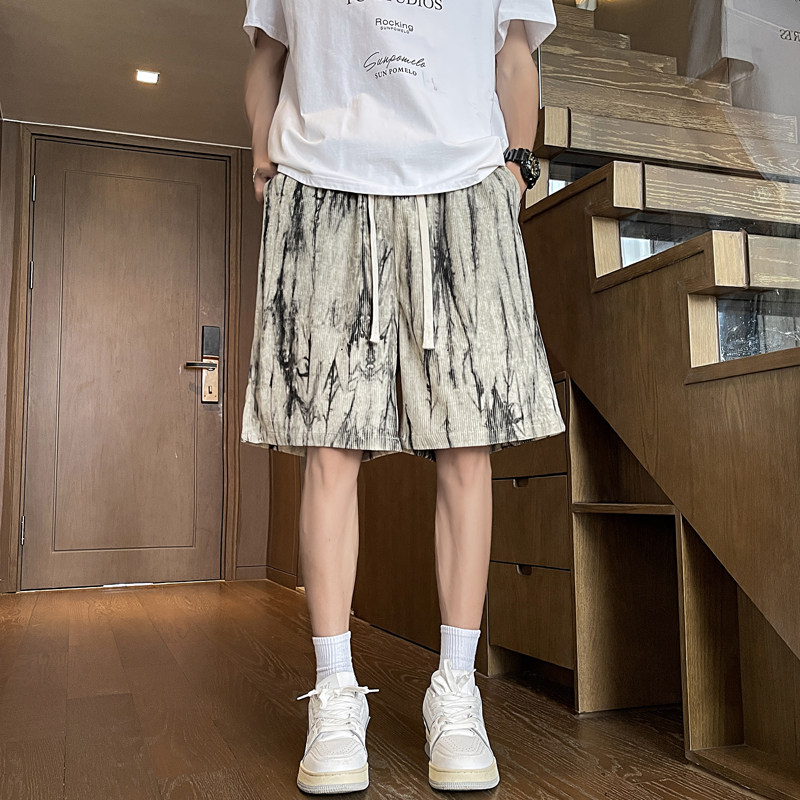 现货 夏款新款扎染工艺大码五分短裤M-6XL 特P26  DK899 控49图片