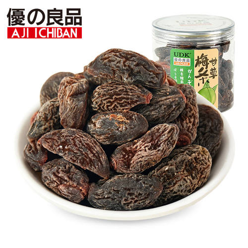 优之良品甘草梅条罐装开胃蜜饯