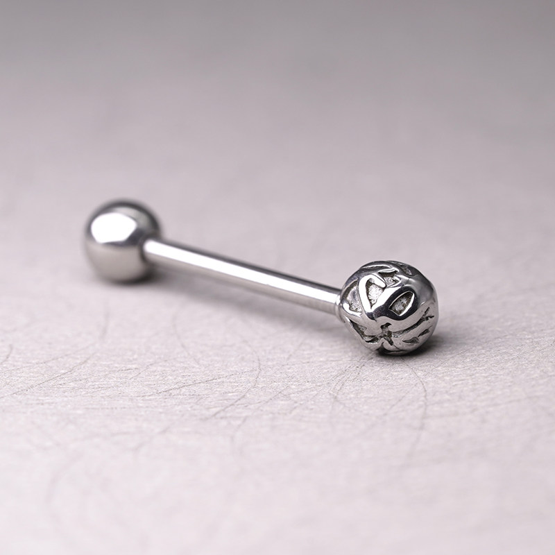 rock boil陨石坠落钛钢舌钉辣妹女欧美朋克舌环个性穿孔穿刺饰品