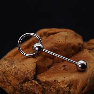 rock boil穿刺穿孔钛钢卡球环舌钉饰品辣妹潮酷朋克舌环可爱圆圈
