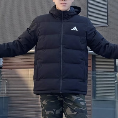 Adidas/阿迪达斯冬上新保暖运动休闲600蓬鸭绒连帽羽绒服KF4400