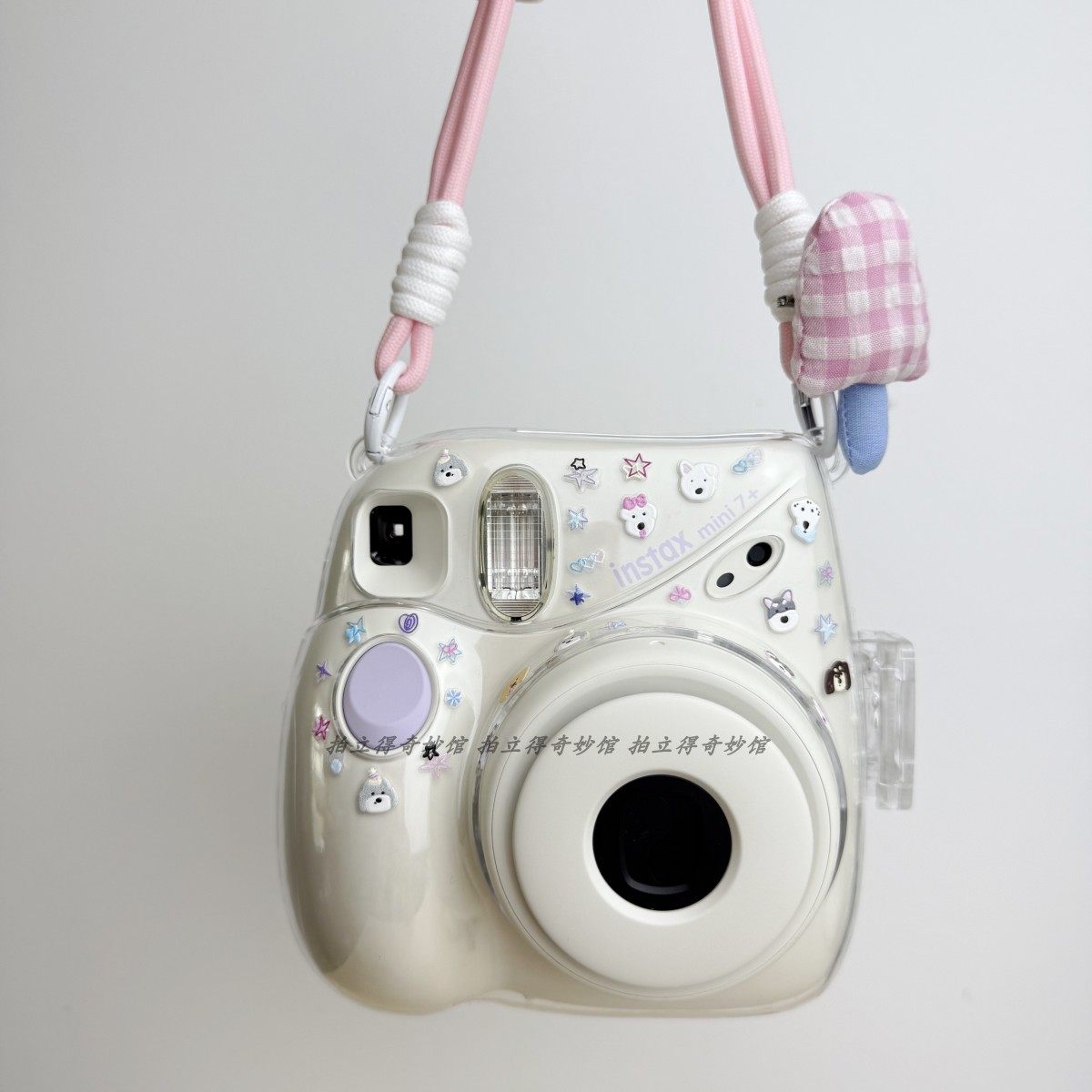 拍立得mini7+透明保护壳防刮 收纳包 MINI7+水晶壳套PC壳防磕