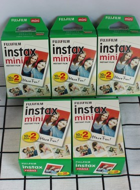 富士拍立得相纸卡通黑色边框 mini99/12/9/11/7+/SE/40/90白边