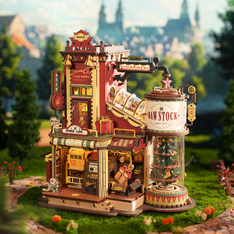 3D立体拼图八音盒游乐园木质礼物拼装模型男孩女生伴手礼手工生日