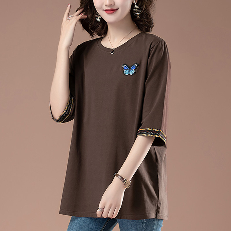 纯棉透气，精致绣花，宽松遮肚