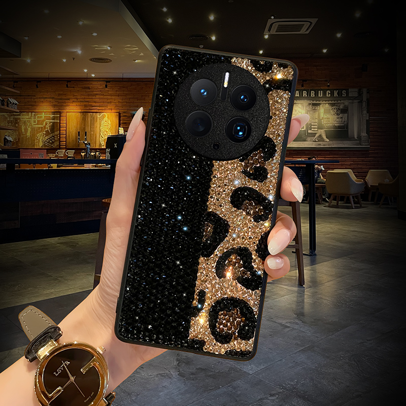 华为mate60pro手机壳带钻潮女