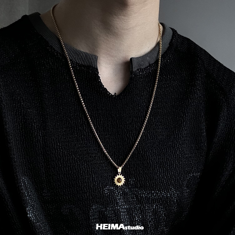 镀18k金丨太阳花吊坠项链