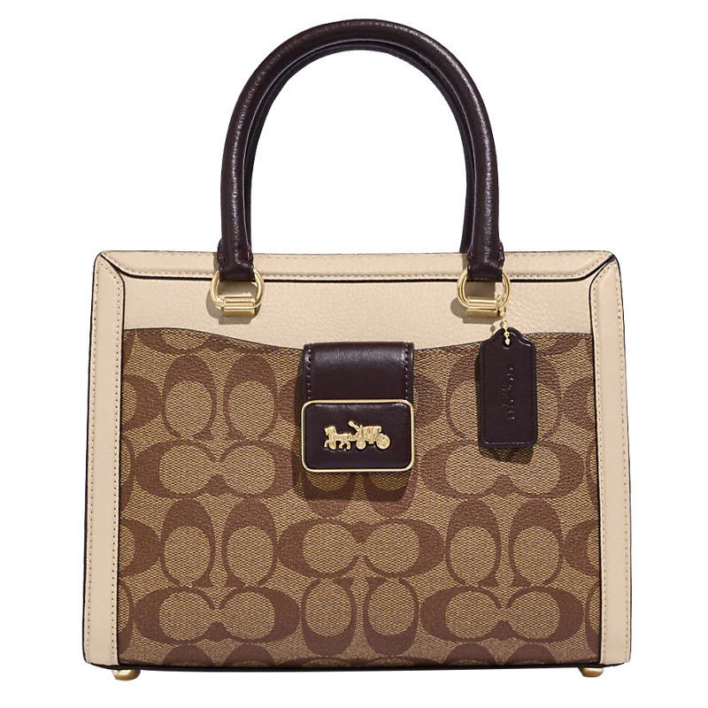 COACH 蔻驰 Grace Carryall 女士手拎包斜挎包 方包 马车扣