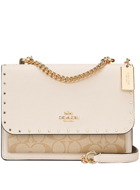 COACH 蔻驰 女士链条单肩斜挎包 风琴款哈顿包 90400