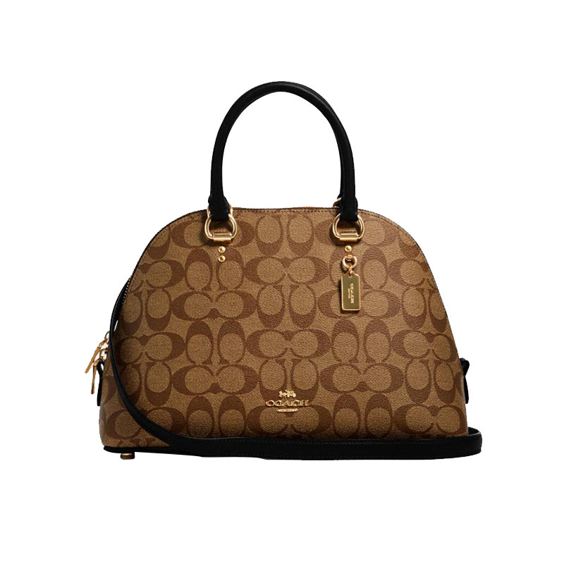 COACH蔻驰 Katy系列 女士老花图案贝壳包手提包单肩斜挎包2558