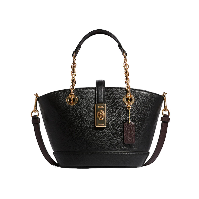 COACH系列女士菜篮子手拎包纯色