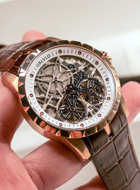 OBLVLO/欧宝罗正品全自动机械表镂空机械手表男运动男士手表RM-T