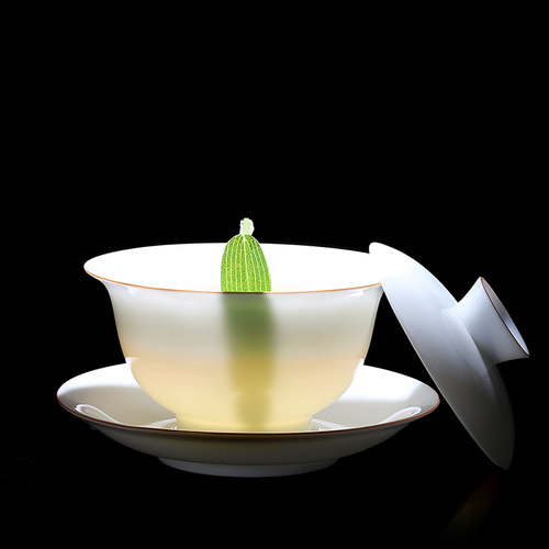 德化汉白瓷薄胎蝉翼透光大小号