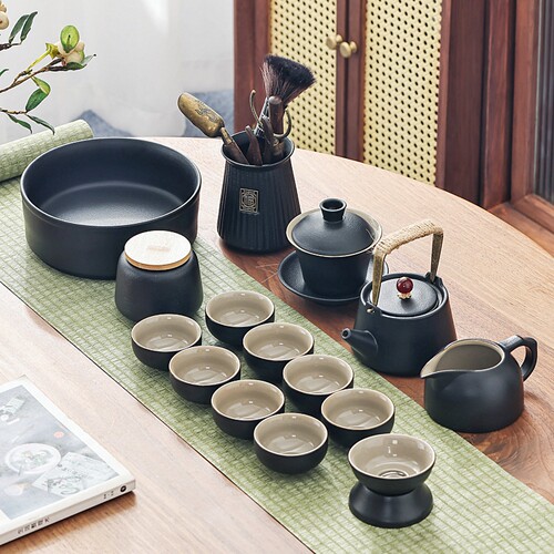 功夫茶具套装个性简约纯色家用