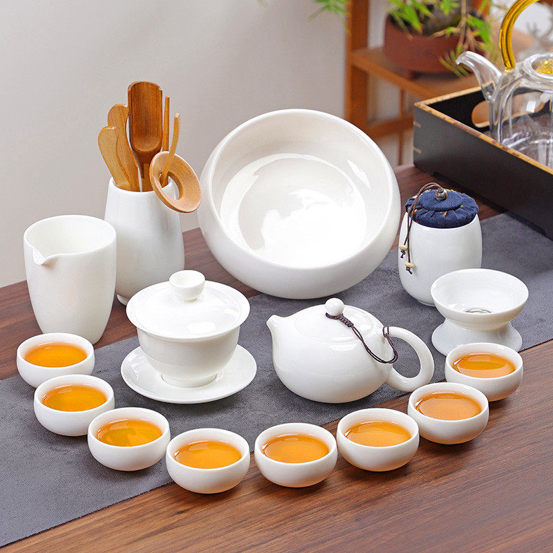 羊脂玉白瓷功夫茶具套装陶瓷家用户外简约收纳便携包茶壶盖碗定制,餐饮具,功夫茶具,淘宝优惠券,粉丝福利购,淘宝优惠卷