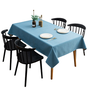 2020新款纯色简约棉麻桌布防水可洗北欧素雅餐桌垫茶几垫学生书桌