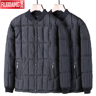 中老年男士棉衣羽绒棉爸爸冬装棉服加厚外套老人内胆爷爷内穿棉袄