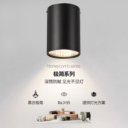 cob明装射灯吸顶式无主灯可吊装