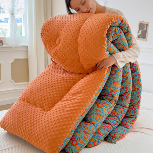 A类豆豆绒冬被被芯冬季加厚保暖