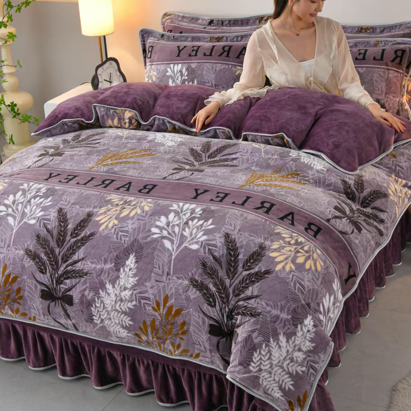 冬季加厚保暖牛奶绒被套1.8米