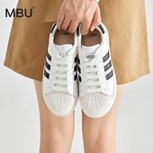 厚底贝壳头小白鞋 女2026年新款 春季 MBU 潮休闲百搭跑步运动板鞋 子
