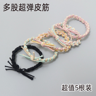 2025新款高马尾编织发绳女头绳高端橡皮筋扎头发圈高弹力耐用头饰