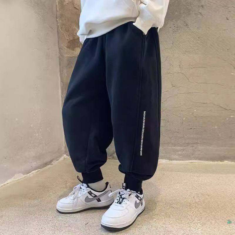 男童裤子秋装新款儿童韩版宽松帅气卫裤潮中大童春秋款运动裤