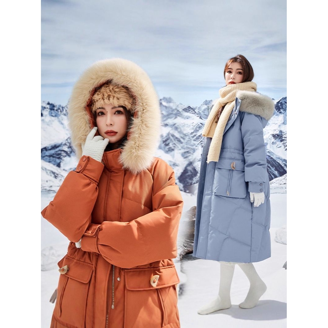 新款胖mm加肥加大韩版大码孕妇过膝长款宽松羽绒服女大码2209