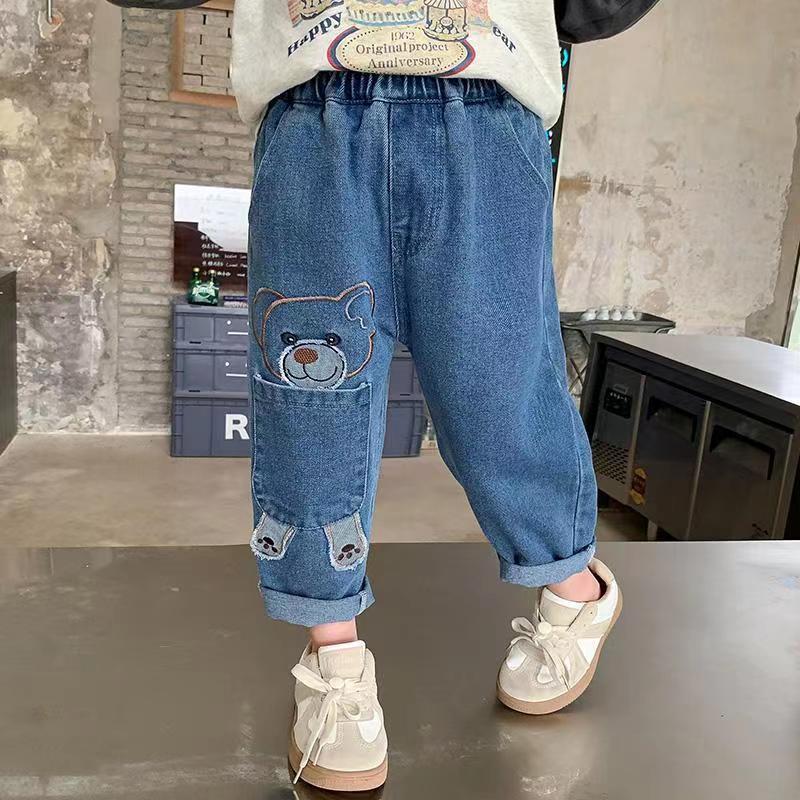 女童2025新款洋气秋装裤子儿童牛仔裤春秋款女宝宝秋季外穿长裤潮