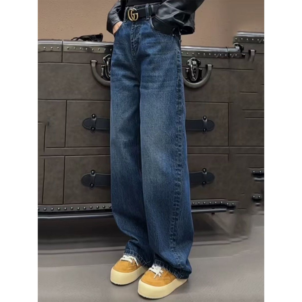 大码直筒牛仔裤女2025新款胖mm梨形身材宽松高腰显瘦阔腿弯刀裤子,女装/女士精品,大码裤装,淘宝优惠券,粉丝福利购,淘宝优惠卷