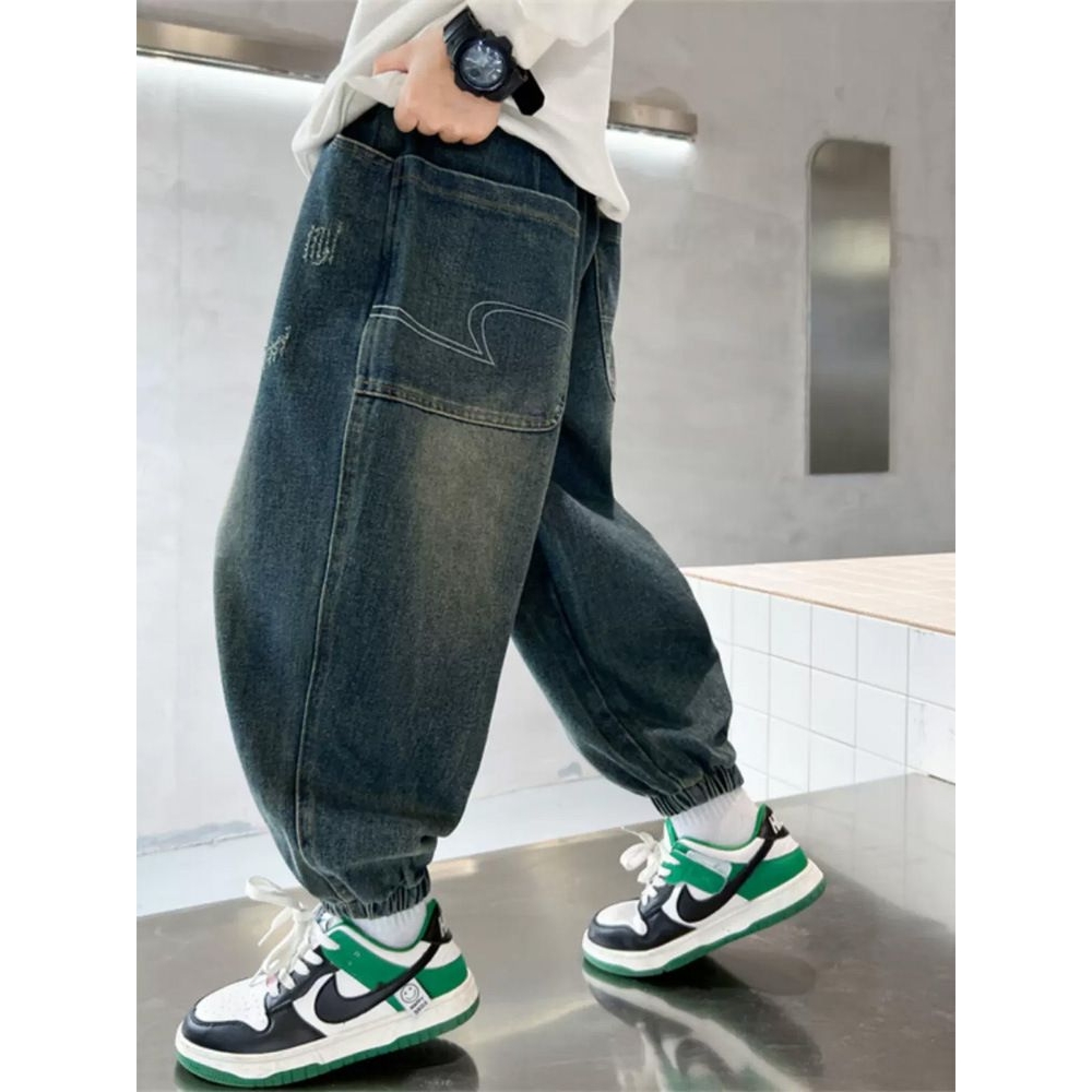 男童裤子春秋装中大童长裤休闲裤男孩运动裤秋冬酷帅儿童牛仔裤潮