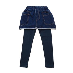 春款童装 童裤 中大童 女童牛仔裙裤假两件 儿童打底裤