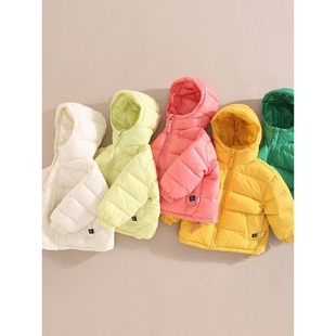 韩版儿童羽绒服小中大童冬装外套男女童宝宝加厚保暖白鸭绒面包服