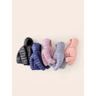 秋冬新款2025儿童羽绒棉服外套中大童轻薄款连帽内胆男童女童棉服