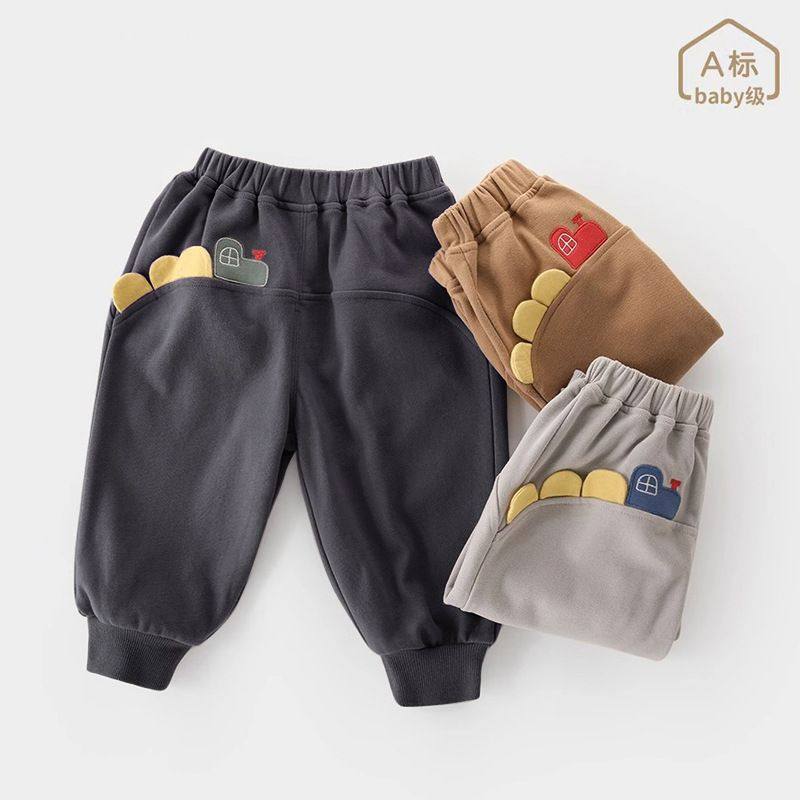 宝宝裤子春秋款男童卫裤儿童外穿裤子休闲运动裤婴儿束脚百搭裤潮