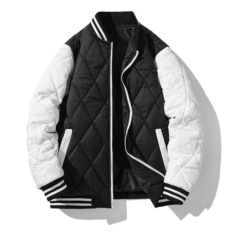 新款棉衣男女款年冬季棉袄立领提花棒球服暖棉服男青少年男