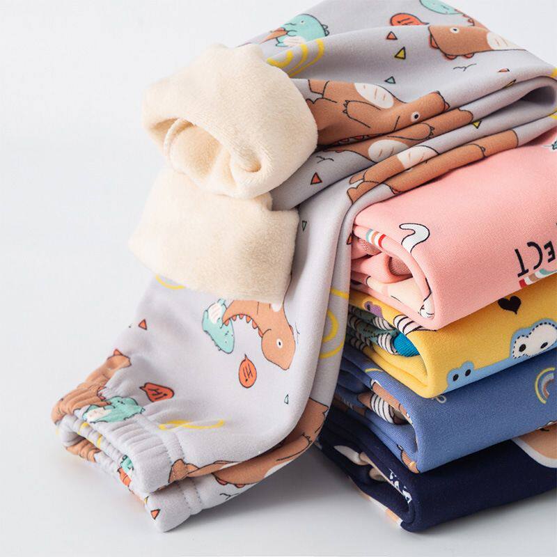 儿童保暖裤男童加绒裤子宝宝女童内穿加厚秋裤中大童打底裤内线裤