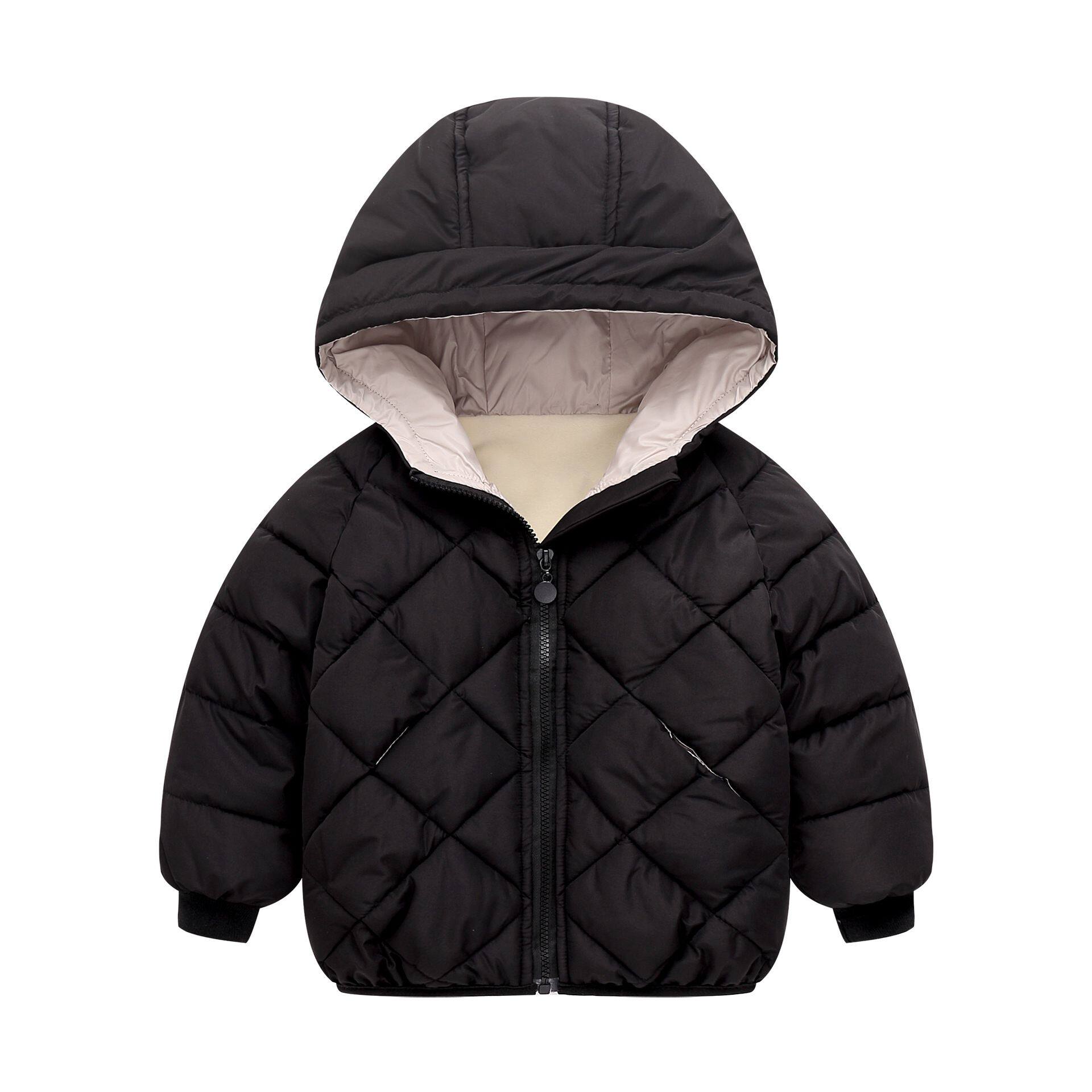 2025秋冬新款亮面布童装中大童儿童羽绒棉服加厚款男女童短款外套