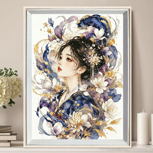 2026新款钻石画蓝砚花颜diy城堡高颜值手工钻石贴画满钻客厅玄关