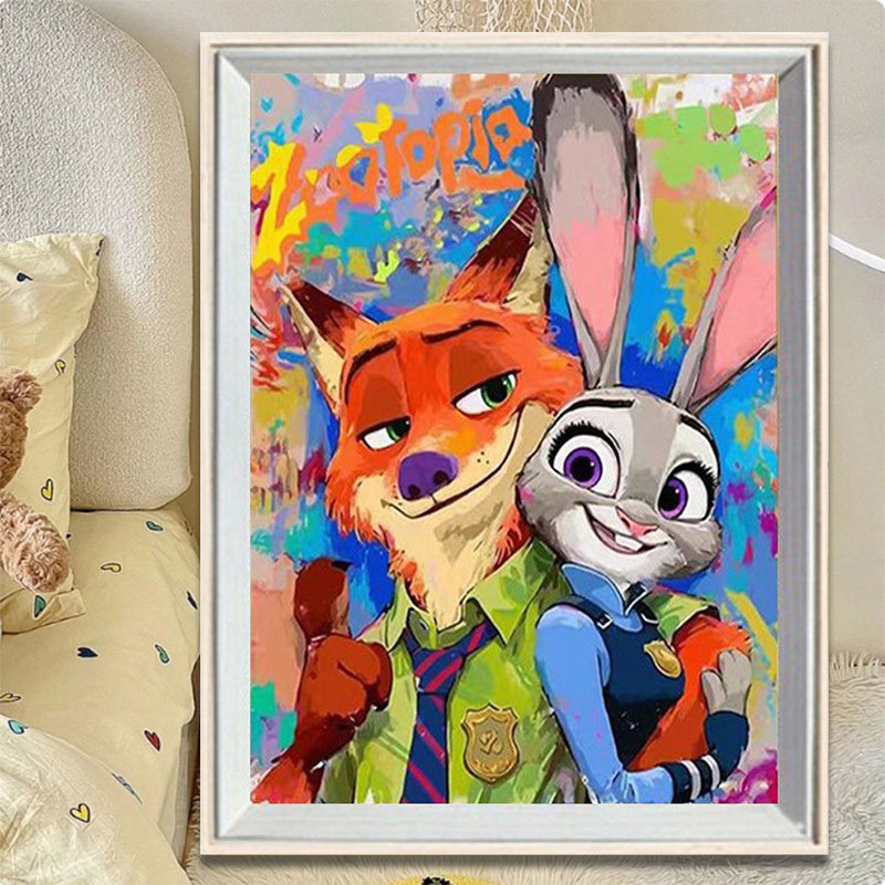 疯狂动物城钻石画2025新款手工diy卡通动漫治愈系砖石粘贴十字绣,居家布艺,钻石绣,淘宝优惠券,粉丝福利购,淘宝优惠卷