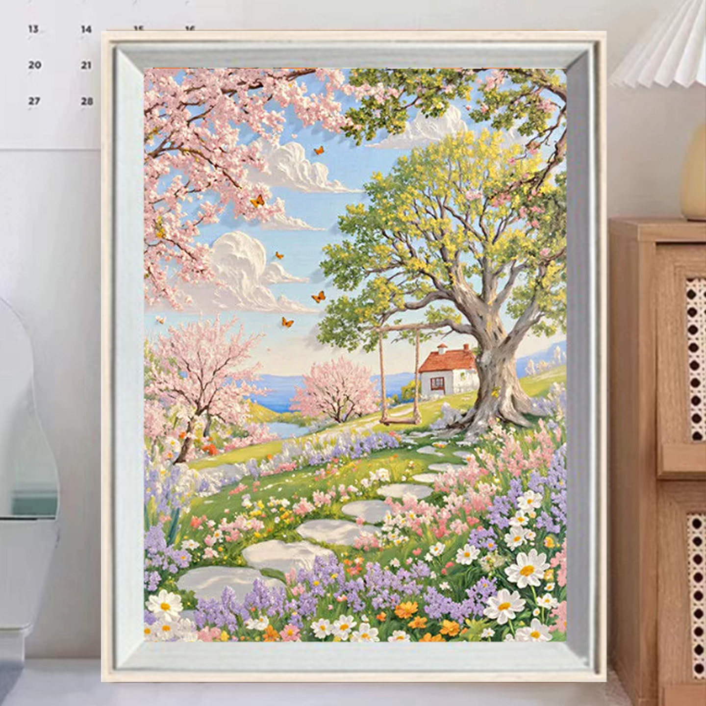 新款钻石画自然风光手工diy手工贴钻画治愈解压客厅室内装饰画