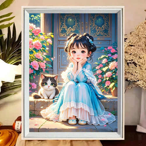 2026新款钻石画花庭稚趣diy城堡高颜值手工钻石贴画满钻客厅玄关