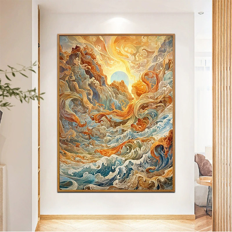 中国神话混沌初开钻石画