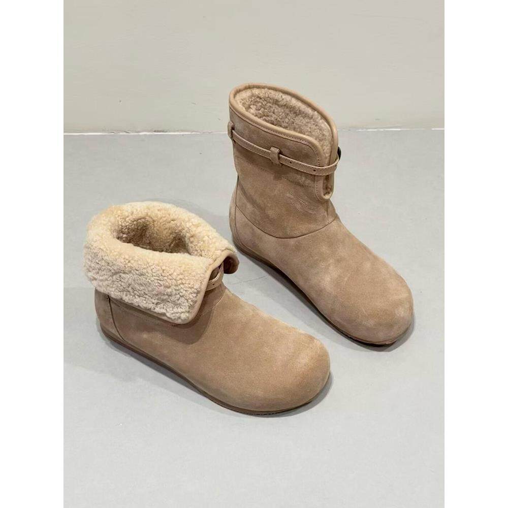 牛皮版~时尚百搭小众两穿勃肯靴女复古绒面皮带扣内增高圆头短靴,女鞋,勃肯鞋/软木鞋,淘宝优惠券,粉丝福利购,淘宝优惠卷