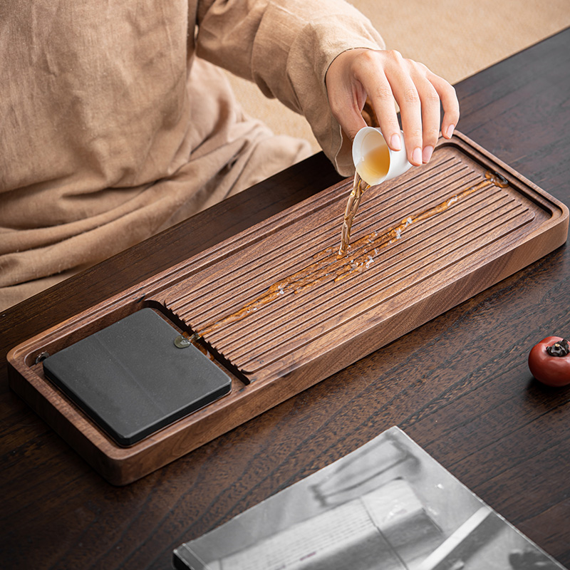 梵愿古韵茶盘，落水味淡生茶意