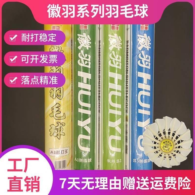 12只装1A训练耐打感好羽毛球稳定室外手毛王B比赛3室内B2A2鸭
